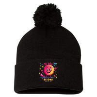Total Lunar Eclipse pi day 3 Pom Pom 12in Knit Beanie