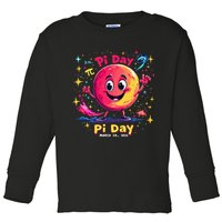 Total Lunar Eclipse pi day 3 Toddler Long Sleeve Shirt