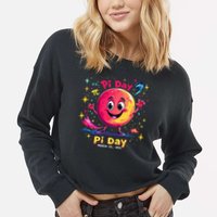 Total Lunar Eclipse pi day 3 Cropped Pullover Crew