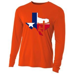 Texas Lineman Electrician Gift Tx Lone Star State Flag Cooling Performance Long Sleeve Crew