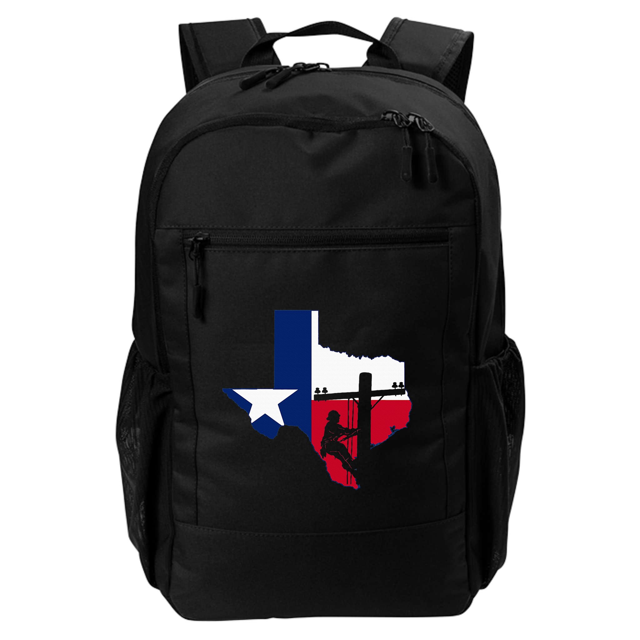 Texas Lineman Electrician Gift Tx Lone Star State Flag Backpack