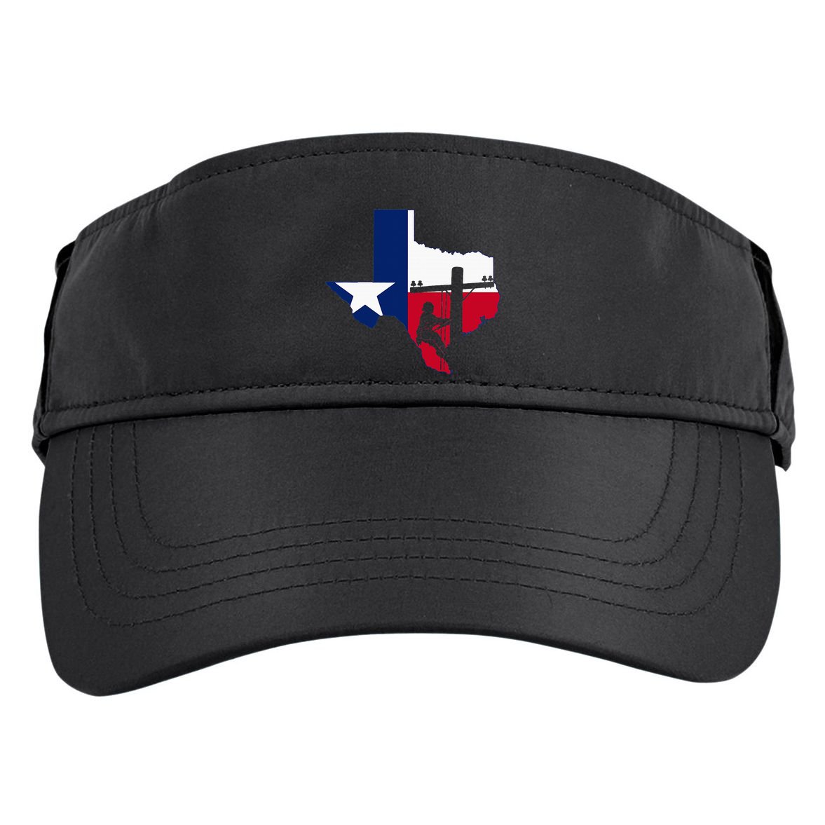 Texas Lineman Electrician Gift Tx Lone Star State Flag Adult Drive Performance Visor