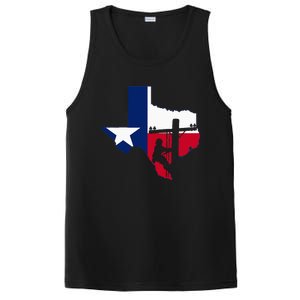 Texas Lineman Electrician Gift Tx Lone Star State Flag PosiCharge Competitor Tank