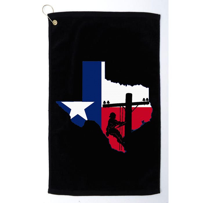 Texas Lineman Electrician Gift Tx Lone Star State Flag Golf Towel