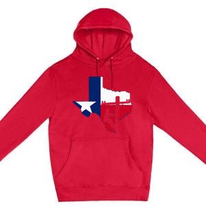 Texas Lineman Electrician Gift Tx Lone Star State Flag Premium Pullover Hoodie