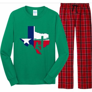 Texas Lineman Electrician Gift Tx Lone Star State Flag Long Sleeve Pajama Set