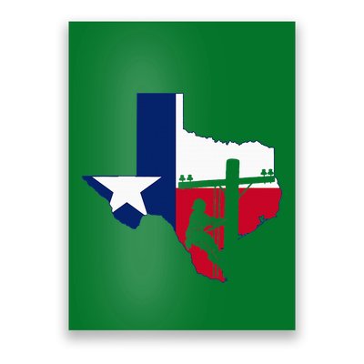 Texas Lineman Electrician Gift Tx Lone Star State Flag Poster
