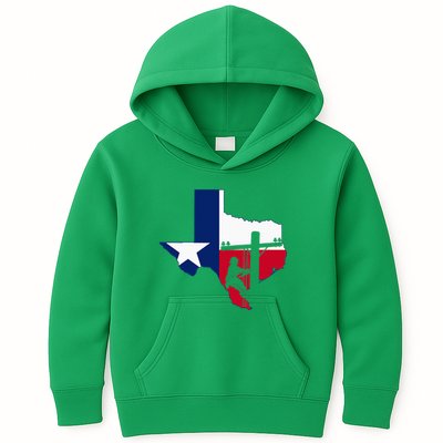 Texas Lineman Electrician Gift Tx Lone Star State Flag Kids Hoodie
