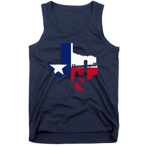 Texas Lineman Electrician Gift Tx Lone Star State Flag Tank Top