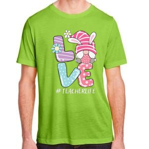 Teacher Life Easter Gnome Bunny Love Funny Easter Teacher Adult ChromaSoft Performance T-Shirt