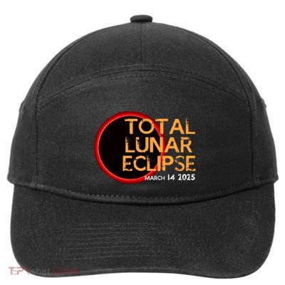 Total Lunar Eclipse 2025 Blood Moon March 14 Eclipse Gift 7-Panel Snapback Hat