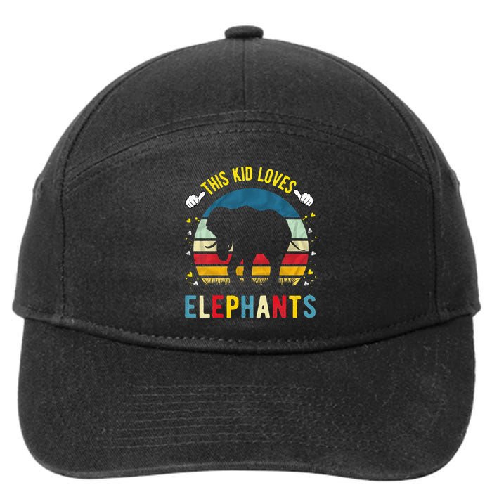 This Loves Elephants And Elephant Gift 7-Panel Snapback Hat