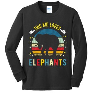 This Loves Elephants And Elephant Gift Kids Long Sleeve Shirt