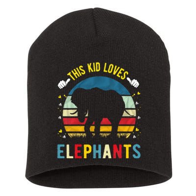 This Loves Elephants And Elephant Gift Short Acrylic Beanie