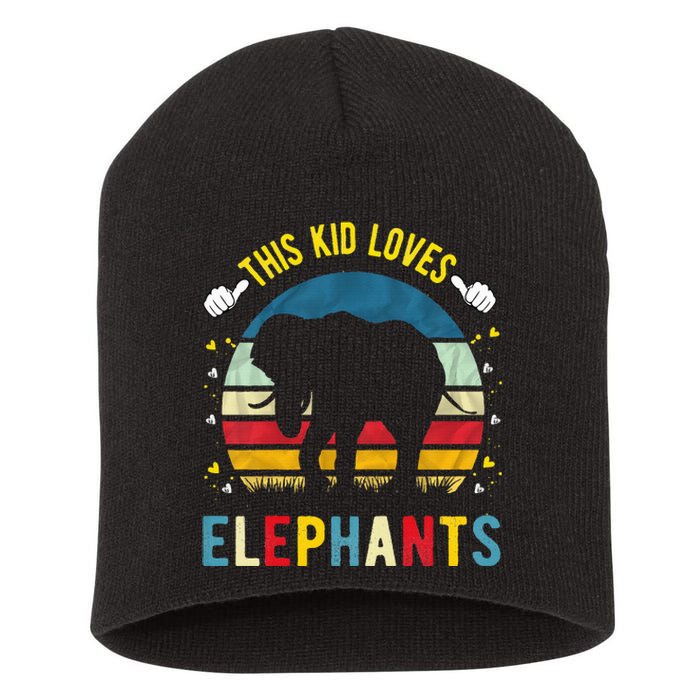 This Loves Elephants And Elephant Gift Short Acrylic Beanie