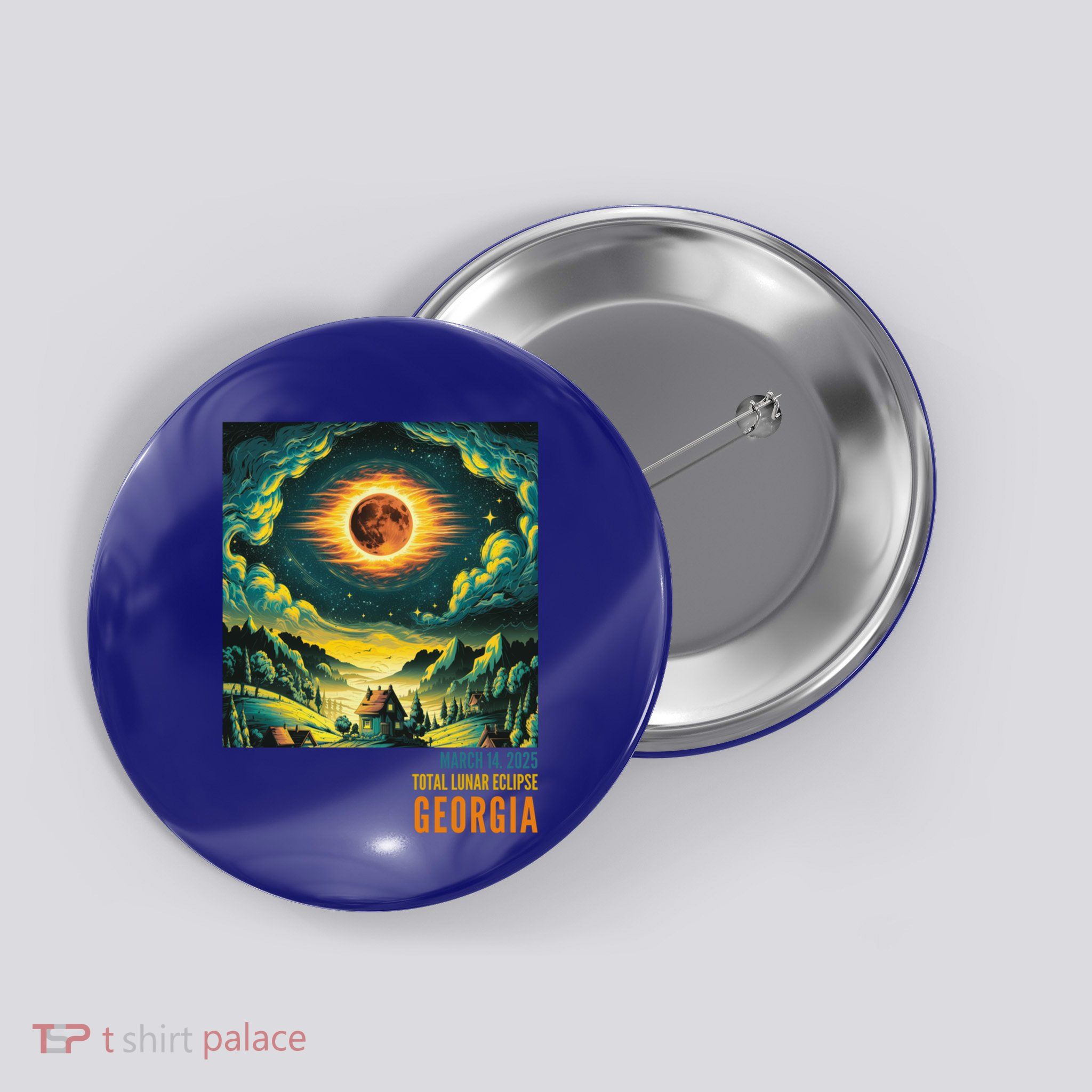 Total Lunar Eclipse Georgia March 14 2025 Lunar Eclipse Gift Button