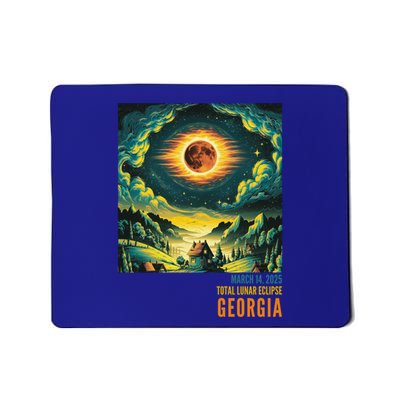 Total Lunar Eclipse Georgia March 14 2025 Lunar Eclipse Gift Mousepad