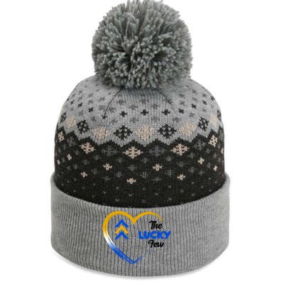 The Lucky Few Down Syndrome Awareness Heart The Baniff Cuffed Pom Beanie