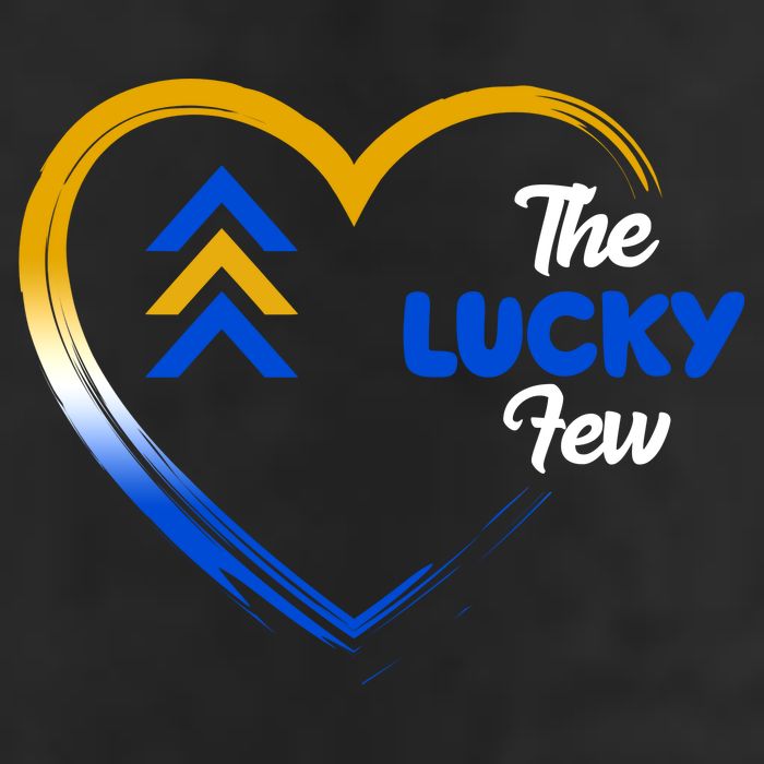 The Lucky Few Down Syndrome Awareness Heart 7 Panel Mesh Trucker Snapback Hat