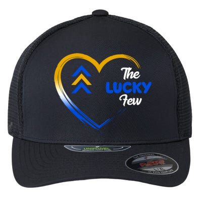 The Lucky Few Down Syndrome Awareness Heart Flexfit Unipanel Trucker Cap