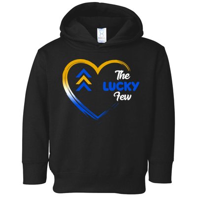 The Lucky Few Down Syndrome Awareness Heart Toddler Hoodie