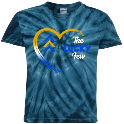 The Lucky Few Down Syndrome Awareness Heart Kids Tie-Dye T-Shirt