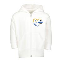 The Lucky Few Down Syndrome Awareness Heart Toddler Zip Fleece Hoodie