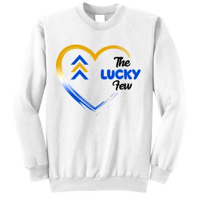 The Lucky Few Down Syndrome Awareness Heart Sweatshirt