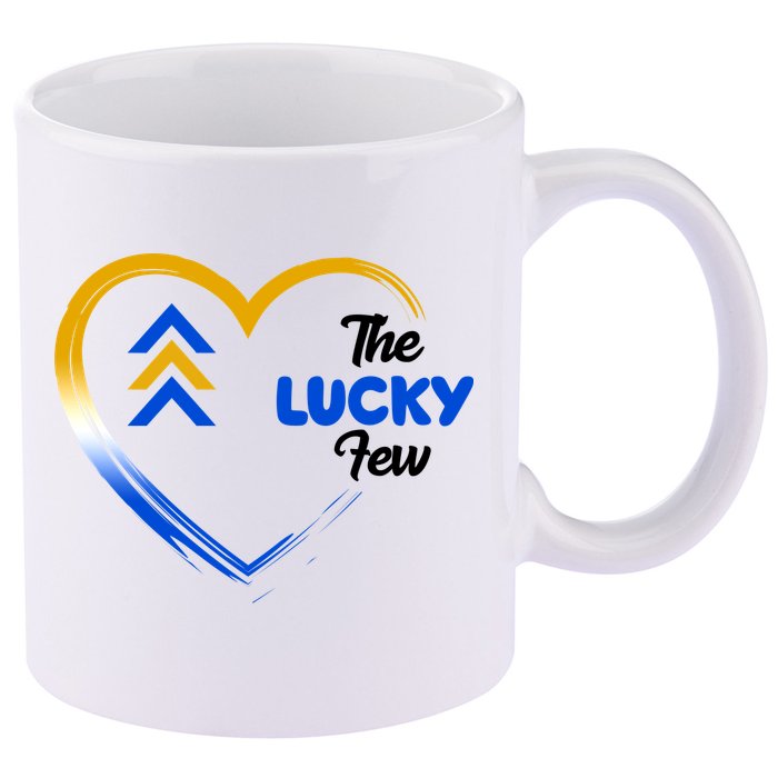 The Lucky Few Down Syndrome Awareness Heart 11oz C Handle Ceramic Mug