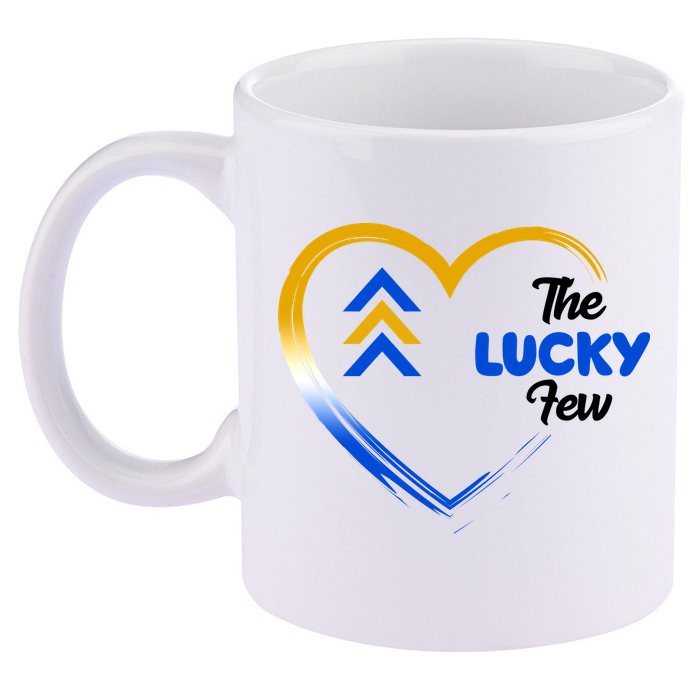 The Lucky Few Down Syndrome Awareness Heart 11oz C Handle Ceramic Mug