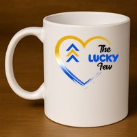 The Lucky Few Down Syndrome Awareness Heart 11oz C Handle Ceramic Mug