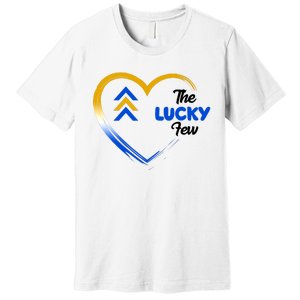 The Lucky Few Down Syndrome Awareness Heart Premium T-Shirt