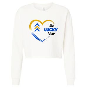 The Lucky Few Down Syndrome Awareness Heart Cropped Pullover Crew