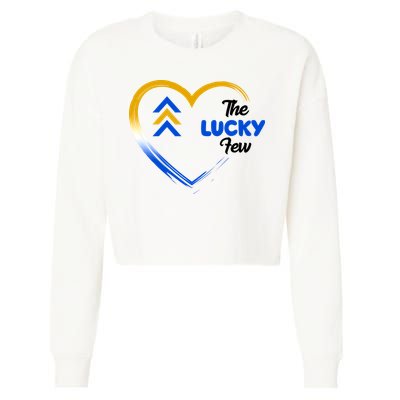 The Lucky Few Down Syndrome Awareness Heart Cropped Pullover Crew