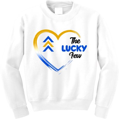 The Lucky Few Down Syndrome Awareness Heart Kids Sweatshirt
