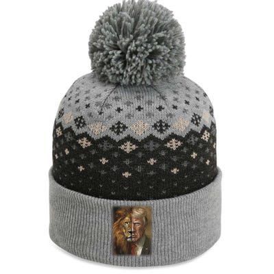 Trump Lion Face Usa President American 2024 Maga Usa The Baniff Cuffed Pom Beanie