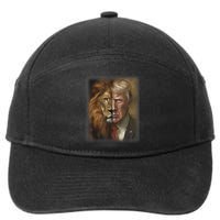 Trump Lion Face Usa President American 2024 Maga Usa 7-Panel Snapback Hat