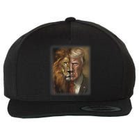 Trump Lion Face Usa President American 2024 Maga Usa Wool Snapback Cap