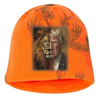 Trump Lion Face Usa President American 2024 Maga Usa Kati - Camo Knit Beanie