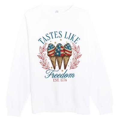 Tastes Like Freedom 4th Of July Premium Crewneck Sweatshirt