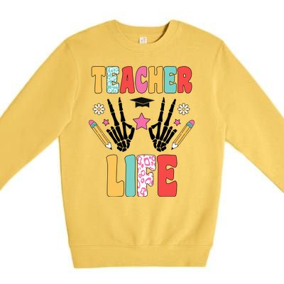 Teacher Life Fun School Premium Crewneck Sweatshirt