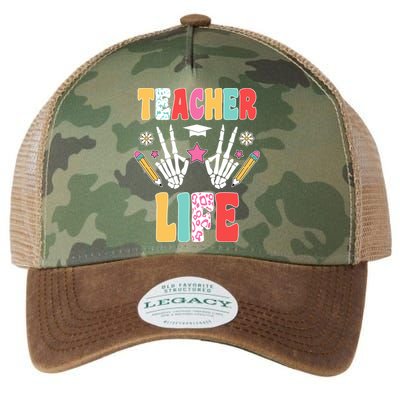 Teacher Life Fun School Legacy Tie Dye Trucker Hat