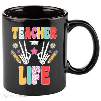 Teacher Life Fun School 11oz C Handle Ceramic Mug