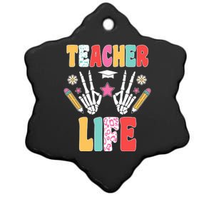 Teacher Life Fun School Ceramic Star Ornament