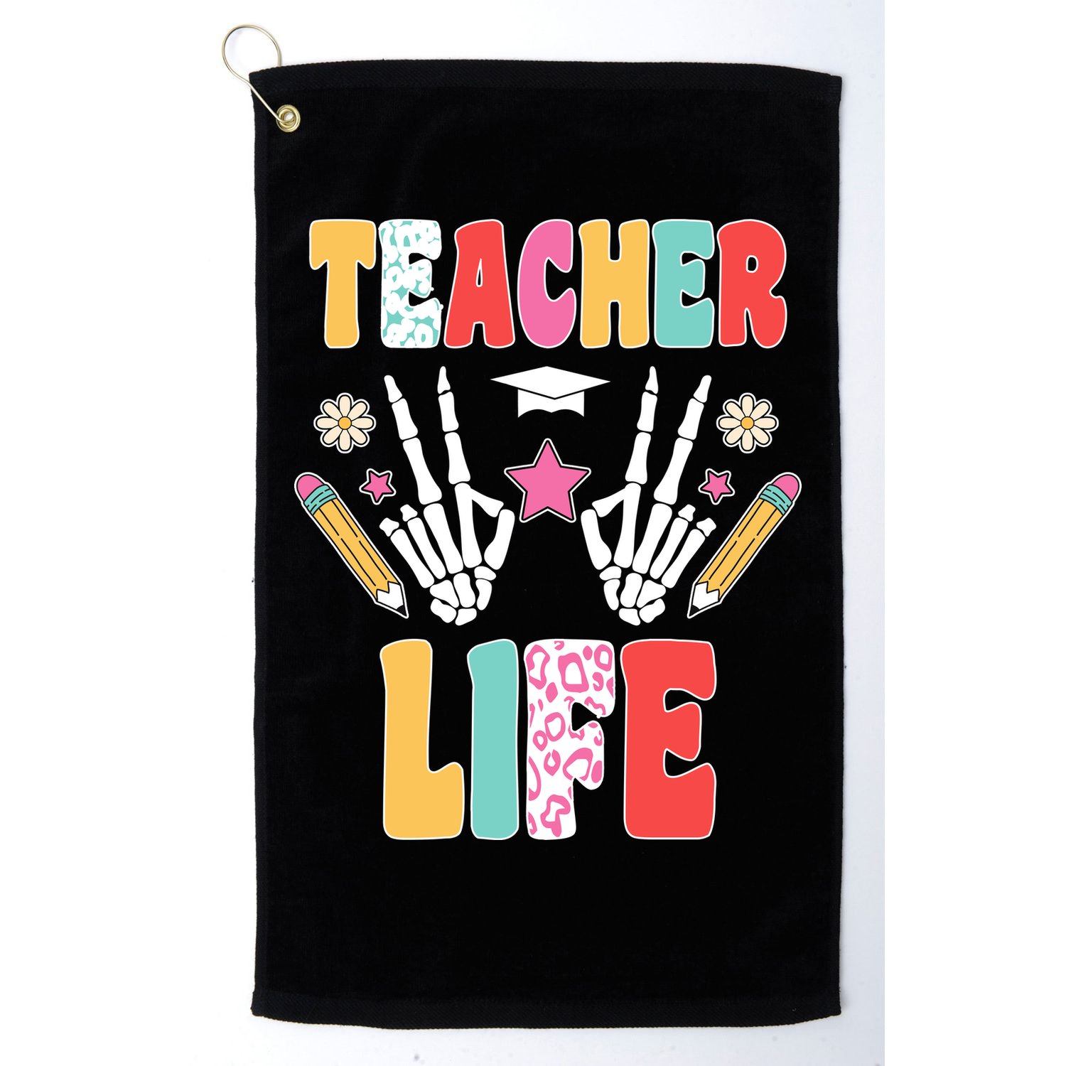 Teacher Life Fun School Golf Towel