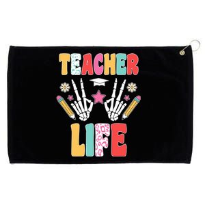 Teacher Life Fun School Grommeted Golf Towel