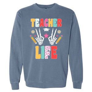 Teacher Life Fun School Garment-Dyed Sweatshirt