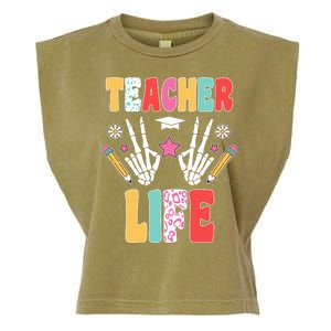 Teacher Life Fun School Garment-Dyed Women's Muscle Tee