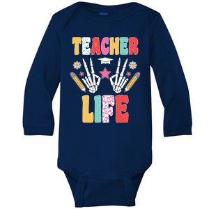 Teacher Life Fun School Baby Long Sleeve Bodysuit