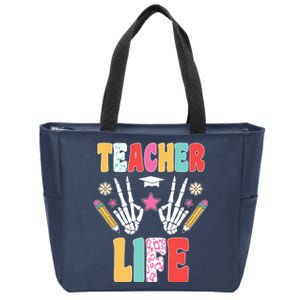 Teacher Life Fun School Zip Tote Bag